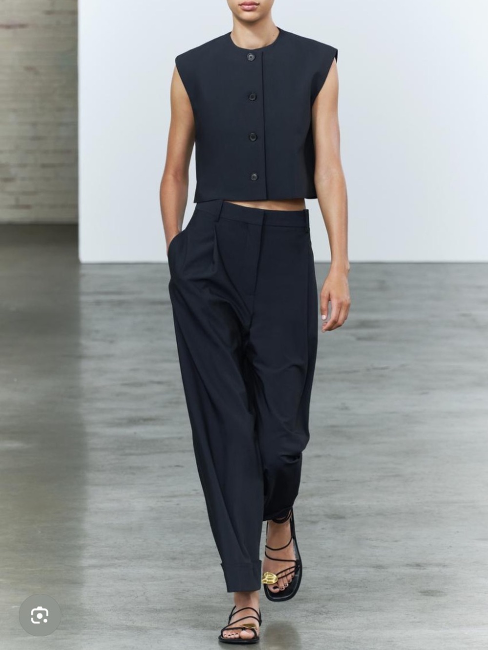Zara Navy-Blue Tailored Trousers